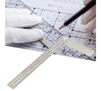 HEEPDD Règle Droite en Aluminium à 90 Degrés, Outil de Mesure Durable avec échelle Claire de 30 Cm pour les Projets de Menuiserie et de Précision Règle Droite en Aluminium à 90 Degrés, Nan (Style