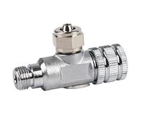 HEEPDD Régulateur de CO2 pour Aquarium, Vanne à Aiguille en Acier Inoxydable avec Compteur de Bulles pour Aquarium, Micro-vanne de Dosage avec Surface Meulée (de réglage Fin à tête Unique