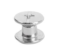 HEEPDD Reliure à Vis Post 50 Ensembles Rivet Fixer, M4 en Acier Inoxydable à Tête Ronde Rond Rivets Vis Efficace Installation de Construction en Métal Outil pour les Vêtements d'artisanat en Cuir Nan