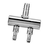 HEEPDD Répartiteur de Pompe à Air d'Aquarium Séparateur de Pompe à Air d'Aquarium 6 Voies, Vanne 'Air 'Aquarium en Acier Inoxydable 8 Mm Tournant 4 Mm Valve de Levier de Contrôle du Débit 'Air