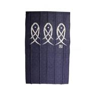 HEEPDD Rideau de Porte à Motif de Poisson de Style Japonais, Séparateur en Tissu Noren, Bleu et Blanc, 59 X 33 Pouces, Conception Facile à Découper pour la Cuisine, la Salle de Bain, le Salon,