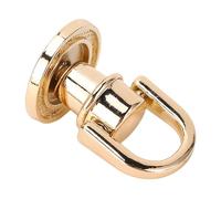 HEEPDD Rivet à Anneau en D Rotatif en Fer en Alliage de Zinc, Rivet à Bouton Robuste en or et Argent pour Sacs à Main, Sacs à Dos et Colliers pour Animaux de Compagnie, 15x17 Mm (GOLD)