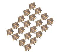HEEPDD Rivets, 100 Pièces de Goujons Pyramidaux en Laiton de 9 Mm, Tête de Clou en Métal à 4 Pointes pour Vêtements, Sacs et Projets d'artisanat en Cuir (Bronze)