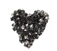 HEEPDD Rivets 200 Pièces, Goujons Métalliques de 9mm, Point Rouge à Fond Vert pour la Décoration de Vêtements de Sac en Cuir (noir mat)