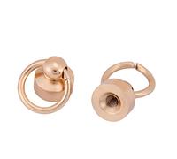 HEEPDD Rivets à Tête Ronde, Matériau en Laiton 20 Pièces Rivets Doubles de 8 Mm pour Sacs à Main et Ceintures étui de Téléphone Portable Bricolage Artisanat (GOLD)