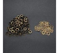 HEEPDD Rivets Creux en Laiton, Diamètre 8 Mm, Ensemble de 100 Pièces avec Joints Assortis, Parfaits pour les Bracelets en Cuir et les Projets de Réparation de Chaussures