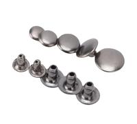 HEEPDD Rivets de Maroquinerie Rivets de Tailles Variées en Cuir Galvanisés avec 5 Tailles pour l'Artisanat du Cuir Vêtements Sac à Chaussures Décoration 500 Ensembles de de Mixtes Assortie (Argent
