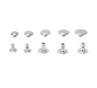HEEPDD Rivets de Maroquinerie Rivets de Tailles Variées en Cuir Galvanisés avec 5 Tailles pour l'Artisanat du Cuir Vêtements Sac à Chaussures Décoration 500 Ensembles de de Mixtes Assortie (SILVER)