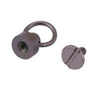 HEEPDD Rivets de Moine 20 Pièces, Matériau en Laiton et en Fer pour Sacs, Sacs à Main, Ceintures, avec Surface de Galvanoplastie, Attaches Artisanales en Cuir Faciles à Installer (Argent Noir)