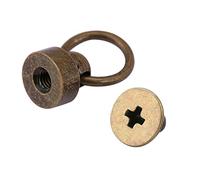 HEEPDD Rivets de Moine 20 Pièces, Matériau en Laiton et en Fer pour Sacs, Sacs à Main, Ceintures, avec Surface de Galvanoplastie, Attaches Artisanales en Cuir Faciles à Installer (bronze antique)