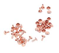 HEEPDD Rivets Double Face en or Rose, Matériau en Fer, 100 Ensembles pour Projets et Accessoires de Bricolage d'artisanat du Cuir