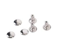 HEEPDD Rivets en Cuir, Tête de Bouton Ronde en Acier Inoxydable, 500 Ensembles de Taille 7x6 Mm pour l'artisanat et les Accessoires de Bricolage