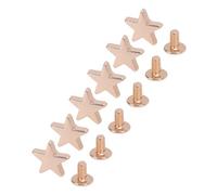HEEPDD Rivets en Forme d'étoile, Kit d'artisanat en Alliage de Zinc pour le Travail du Cuir, 100 Jeux de Vis de 12 Mm pour Sacs, Ceintures de Vêtements, Rivets Décoratifs pour le Bricolage (GOLD)