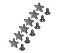 HEEPDD Rivets en Forme d'étoile, pour le Travail du Cuir, 100 Jeux de Vis de 12 Mm pour Sacs, Ceintures de Vêtements, Rivets Décoratifs pour Bricolage, en Forme d'étoile, Kit 'artisanat en