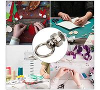 HEEPDD Rivets en Laiton de Haute qualité, Construction Solide, Rotation à 360 Degrés, pour l'artisanat du Cuir et les Ceintures Décoratives (9mm (grand) argent)