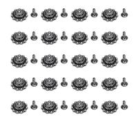 HEEPDD Rivets pour Cuir, Rivets Décoratifs à Sphère Multifacette avec Bases Trompette, 20 Sets 14 Mm, for Maroquinerie et Réparation de Cuir