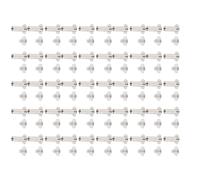 HEEPDD Rivets Tubulaires M4 Rivets and Vis, 50 Pcs en Acier Inoxydable Plat Set pour Les Vêtements en Cuir Crafts Nan