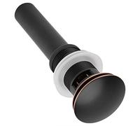 HEEPDD Robinet G1 1/4 en Laiton avec Trop-plein, Bouton Poussoir, Résistant à la Corrosion, pour Lavabo et Lavabo de Salle de Bain (ORB)