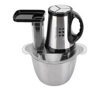 HEEPDD Robot Culinaire, Hachoir à Viande, Hachoir à Légumes, Moteur 300 W, Bol en Acier Inoxydable 3 L, Conception Compacte 9,8 X 12,6 Pouces pour la Préparation des Repas en Cuisine Domicile (Prise