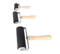 HEEPDD Rouleau en Caoutchouc, 3 Pièces, en Métal et Caoutchouc, Parfait pour la Gravure, l'estampage, les Fournitures de Peinture à l'encre pour les Artistes et les Amateurs d'artisanat