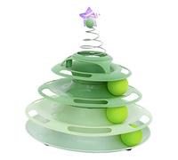 HEEPDD Rouleau Jouet pour Chat, Piste Tournante Interactive, 3 Niveaux pour Chasser et Frapper, Conception Robuste pour Chats (Type 1)