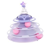 HEEPDD Rouleau Jouet pour Chat, Piste Tournante Interactive, 3 Niveaux pour Chasser et Frapper, Conception Robuste pour Chats (Tapez 2)