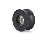 HEEPDD Roulements à Rouleaux en Nylon, Poulie à Rainure en U, Fonctionnement Fluide 8 Mm pour Portes et Fenêtres Roulements à Rouleaux en Nylon, Haute Résistance à l'usure Nan Équipement Général