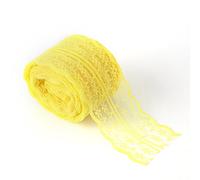 HEEPDD Ruban de Dentelle, Garniture Décorative en Polyester de 10 Yards de 1,8 Pouce de Large pour Robe de Mariée Artisanat et Décoration Intérieure, 7 Options de Couleur (YELLOW)