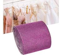 HEEPDD Ruban Décoratif en Strass, 24 Rangées, Longueur 9 M, Plastique galvanisé, Plusieurs Couleurs, pour la Décoration de Mariage et les Projets de Bricolage, Catégorie Festival (PURPLE)