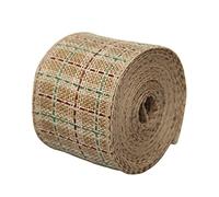 HEEPDD Ruban Filaire en Toile de Jute à Carreaux, 5,1 Cm, 6,5 Mètres, Ruban de Noël Filaire à Carreaux Tartan, en Toile de Jute de Style Ferme pour Couronnes, Décorations D'arbres, (Comme image #-4)