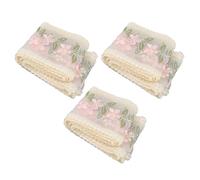HEEPDD Rubans de Tissu Motif Floral Ruban de Dentelle, 3 Pcs 3,54 Pouces 2 Mètres de Dentelle pour Artisanat Faire une Décoration de Mariage avec une Touche Confortable et un Nan Extensible