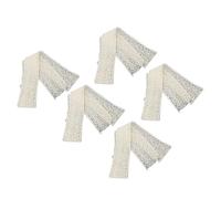 HEEPDD Rubans de Tissu Ruban de Finition en Dentelle Vintage, 5 Rouleaux de Garniture Beige de 2 Verges pour Projets d'artisanat Couture de Décoration de Mariage, Motifs Vifs et Touche Douce,