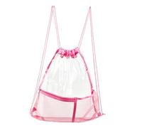 HEEPDD Sac à Dos à Cordon Transparent Pliable en Maille Rose EVA
