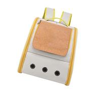 HEEPDD Sac à Dos de Voyage pour Animaux de Compagnie, Grande Fenêtre en Tissu Oxford, Sac à Dos de Transport pour Chat, 12,6 Pouces pour Voyage pour Chiot et Chat (Beige)