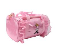 HEEPDD Sac de Danse Fille élégante Pijamas Tons Sac Mode pour Les Enfants de Voyage de Voyage avec des de Rangement avec Bandoulière Décoration en Dentelle Rose
