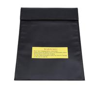 HEEPDD Sac Ignifuge pour Batterie au Lithium, Pochette de Rangement Ignifuge avec 2 Tailles, Sac de Chargement de sécurité Portable pour Batteries (BLACK)