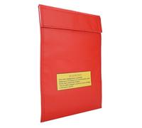 HEEPDD Sac Ignifuge pour Batterie au Lithium, Pochette de Rangement Ignifuge avec 2 Tailles, Sac de Chargement de sécurité Portable pour Batteries (rouge)
