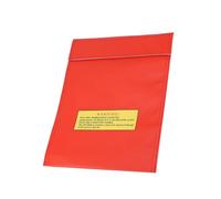 HEEPDD Sac Ignifuge pour Batterie au Lithium, Pochette de Rangement Ignifuge avec 2 Tailles, Sac de Chargement de sécurité Portable pour Batteries (rouge)