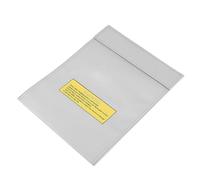 HEEPDD Sac Ignifuge pour Batterie au Lithium, Pochette de Rangement Ignifuge avec 2 Tailles, Sac de Chargement de sécurité Portable pour Batteries (SILVER)