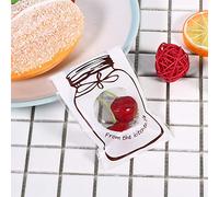 HEEPDD Sacs à Bonbons en Plastique avec Motif de Bouteille, 100 Pièces, Matériau de qualité Alimentaire, 10x7 Cm, 4 Couleurs, pour Fête de Mariage, Anniversaire, Rangement de Cuisine (7 * 10+3 Blanc)