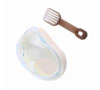 HEEPDD Salle de Bain pour Hamster, Petite Baignoire de Toilette en Plastique pour Souris, Facile à Nettoyer avec Une Pelle, Idéale pour Le Bain des Hamsters et l'entraînement à la Litière (Blue)