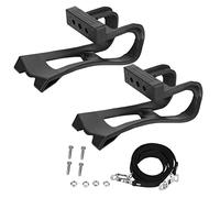 HEEPDD Sangles de Pédale de Vélo Réglables Placement sécurisé du Pied Pendant Le Cyclisme avec Un Matériau Plastique Résistant aux Intempéries Raccords d'installation Faciles Inclus Léger 5,2 Onces