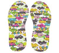 HEEPDD Semelle Intérieure à Motif de Voiture en Latex Souple pour Enfants, Coussin de Chaussure Respirant et Confortable, Conception Résistante à l'humidité et Antidérapante pour les Nécessités