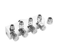 HEEPDD Séparateur de Tuyau d'air à 4/6 Voies, Séparateur de Tuyau d'air réglable en Aluminium Multi-Fonctions avec manomètre de réglage régulé Adaptateur pour aérographe
