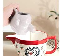 HEEPDD Séparateur d'œufs en Céramique, Design Amusant, Facile à Utiliser, Parfait pour la Pâtisserie et la Cuisine, 14 X 9,5 X 8,5 Cm, Idéal pour les Chefs à Domicile (WHITE)