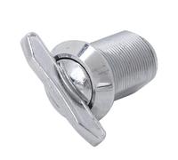 HEEPDD Serrure d'armoire de 19 Mm de Diamètre pour Boîte aux Lettres, Boîte à Outils, Tiroir, Serrure à Came sans clé, Poignée Rotative en Alliage de Zinc, Fournitures de Bureau et Scolaires