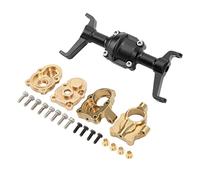 HEEPDD Simulation RC Car Métal Boîtier d'essieu avant Set Gobelet de direction Aspect cool Remplacement Processus CNC Installation facile pour Voiture RC (Noir)