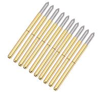 HEEPDD Sonde de Test Pogo Pins, 100 Pièces Sonde de Test P125 B 2,0 Mm Matériau Robuste en Laiton Précision jusqu'à 0,02 Mm Usinage par Ordinateur pour Broches de Guidage et Joints de Soudure, de