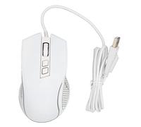 HEEPDD Souris filaire pour bureau, capteur optique Plug and Play pour souris de jeu (blanc)