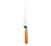HEEPDD Spatule en Acier Inoxydable, Manche en Bois, Outil de Décoration de Gâteaux, Parfait pour la Cuisson et le Lissage des Produits de Cuisson à la Crème (10 pouces)